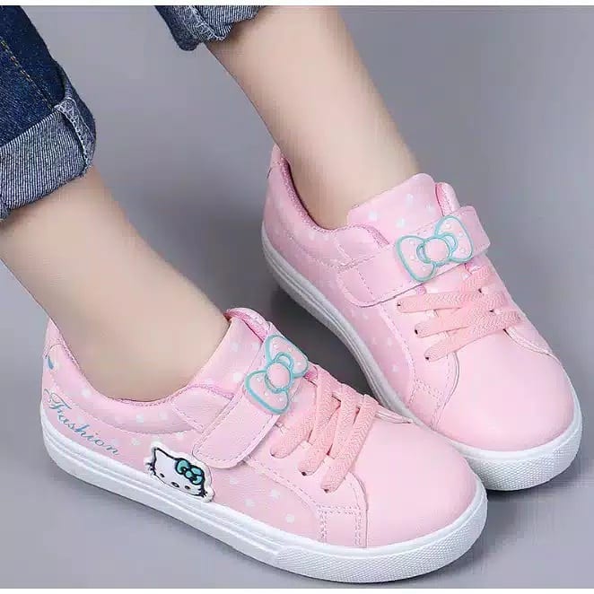 Sepatu Sneaker hello kitty cantik cod import 1-5 thn