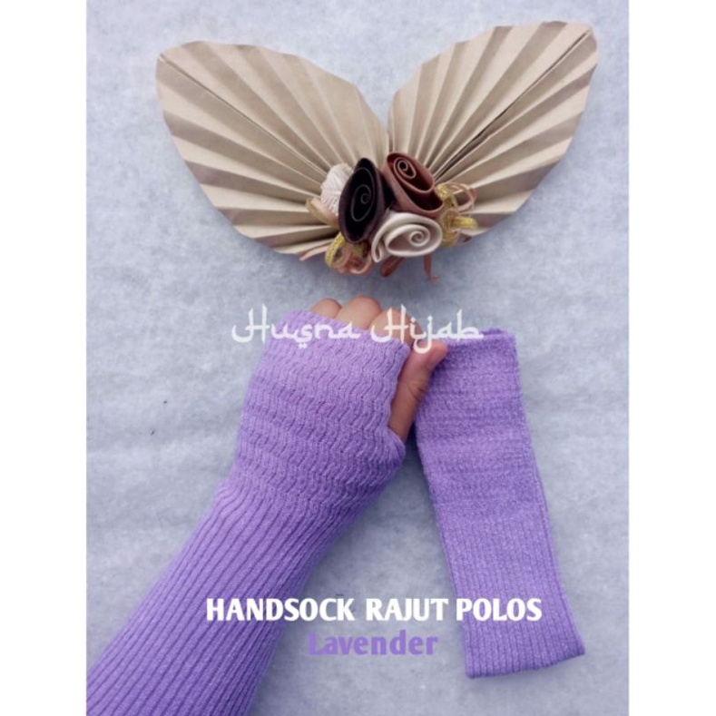 [HUSNA COLLECTION] Handsock Rajut Polos Ecer / Manset Rajut