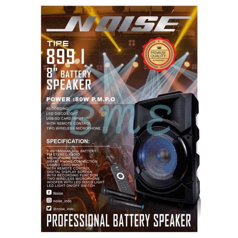 899I Speaker Portable Meeting Wireless NOISE 899 i 8 inch