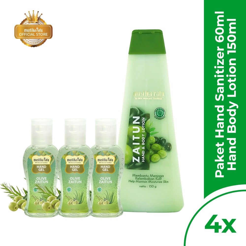 Mustika Ratu Paket Hand Sanitizer 60ml Dan Hand Body Lotion 150ml Shopee Indonesia