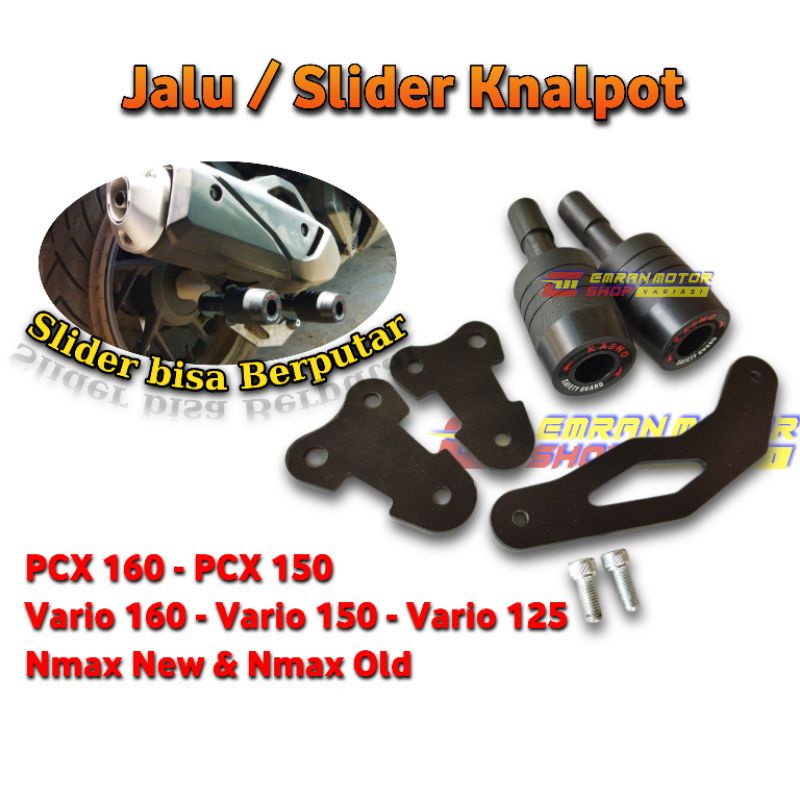 Jalu Slider Knalpot PCX Nmax Vario Penahan Knalpot Pelindung Knalpot Nmax New Nmax Old PCX 160 PCX 1