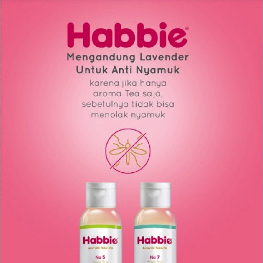 Habbie Minyak Telon Aromatic Tea Series &amp; Flower series Minyak Telon Bayi