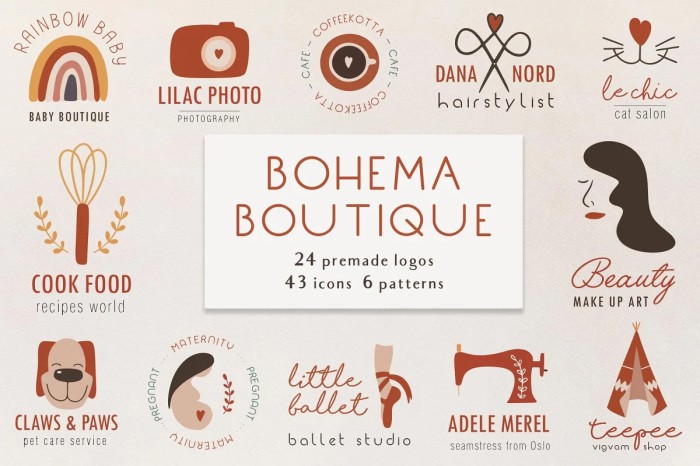 Bohema Boutique Logo Templates - Photoshop &amp; Illustrator