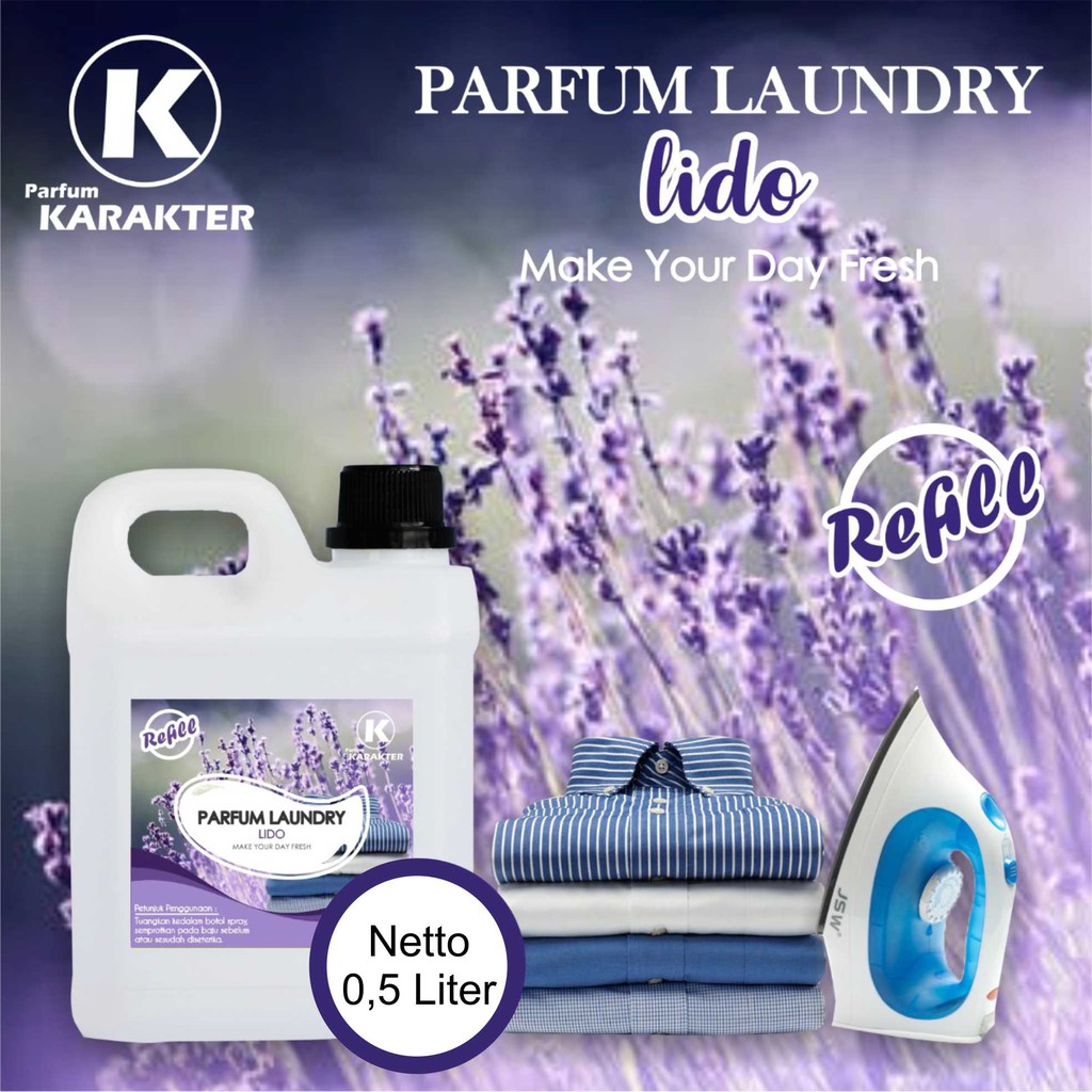 Parfum Laundry Aroma Lido | Bibit Parfum Import Wangi &amp; Tahan Lama  Kemasan 500 ml | Bisa Cod | Terlaris