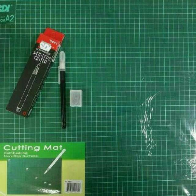 

cutting mat A2 dan pen cutter paket murah