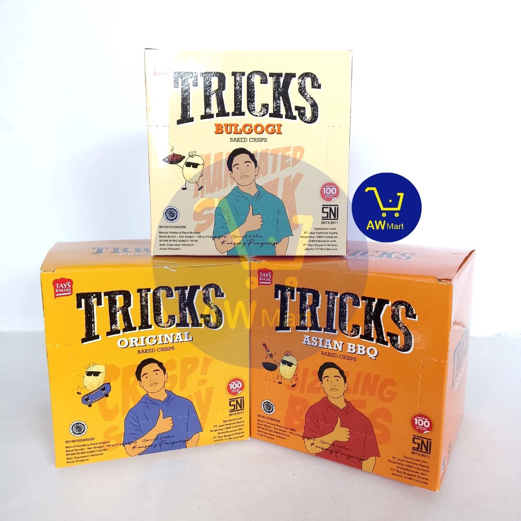 TRICKS BISKUIT KENTANG BOX 150 GRAM ISI 10 PACK - ALL VARIAN