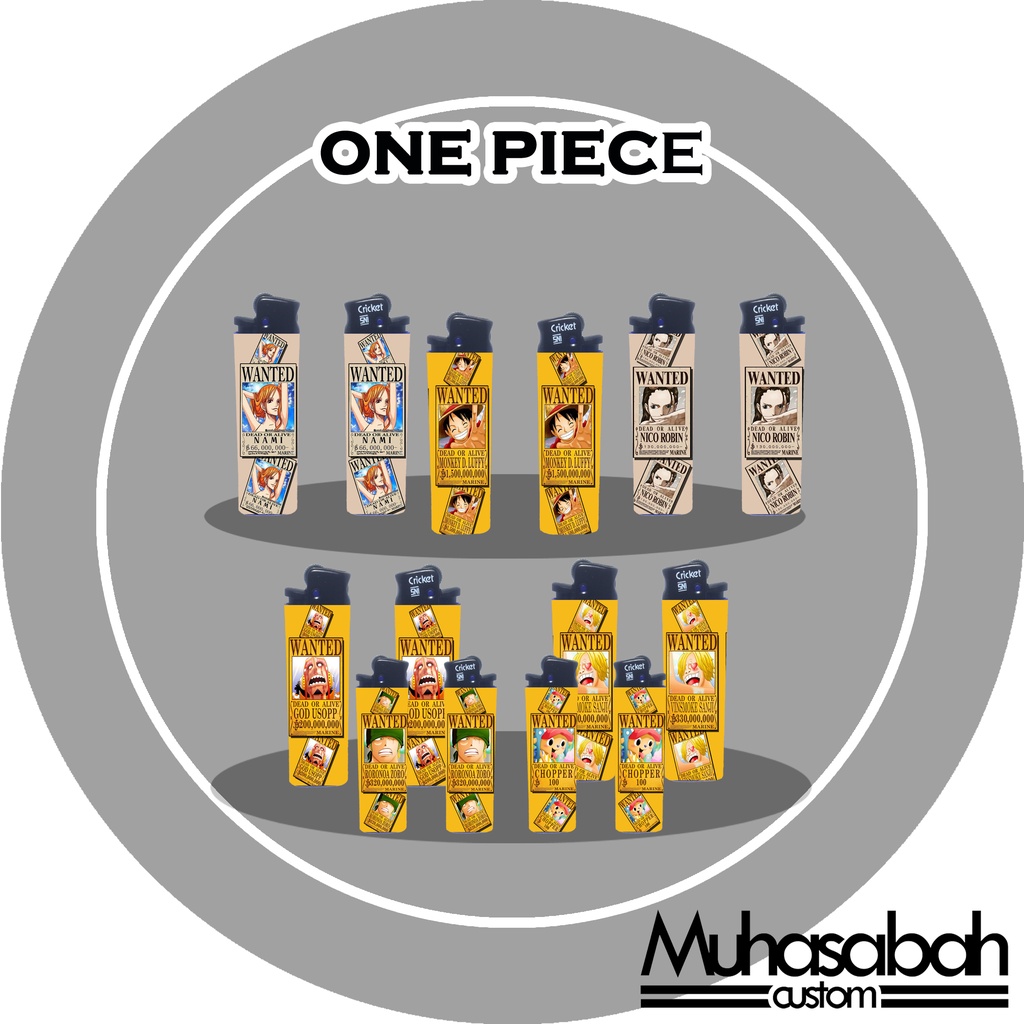 One Piece Edition Korek Api Cricket Custom Gambar Unik Murah