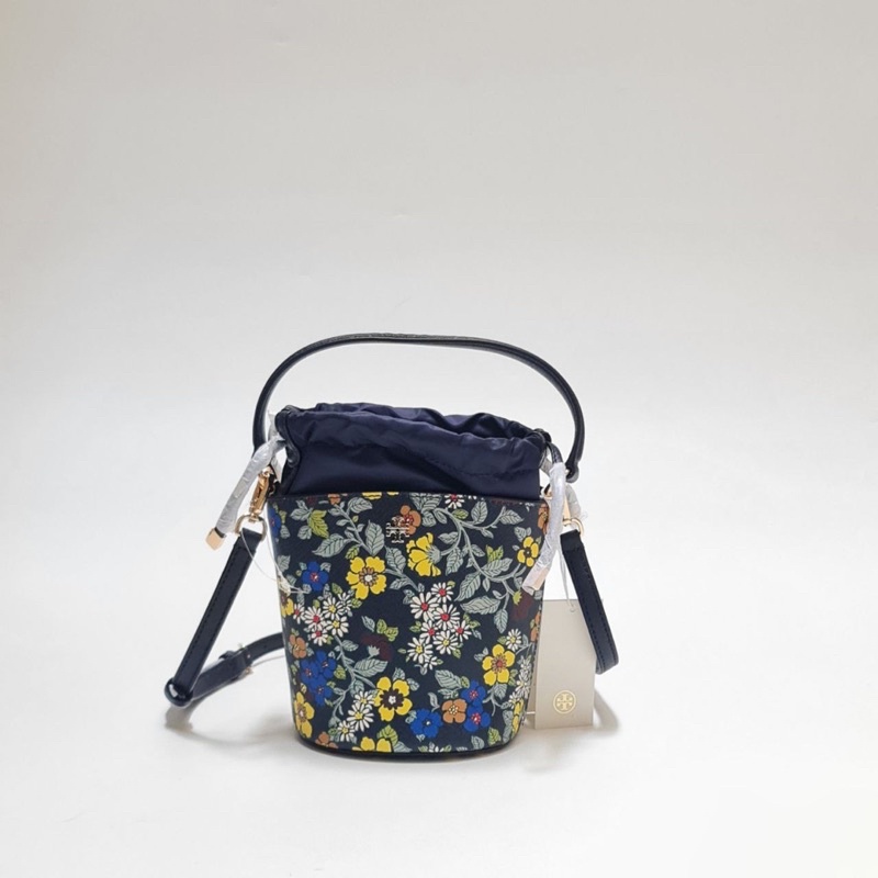 TB EMERSON PRINTED MINI BUCKET BAG BLUE/GREEN/YELLOW/FLORAL 13/20x15x12