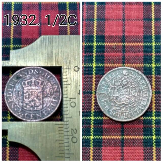Koin 1932. 1/2C Nederlandsch Indie