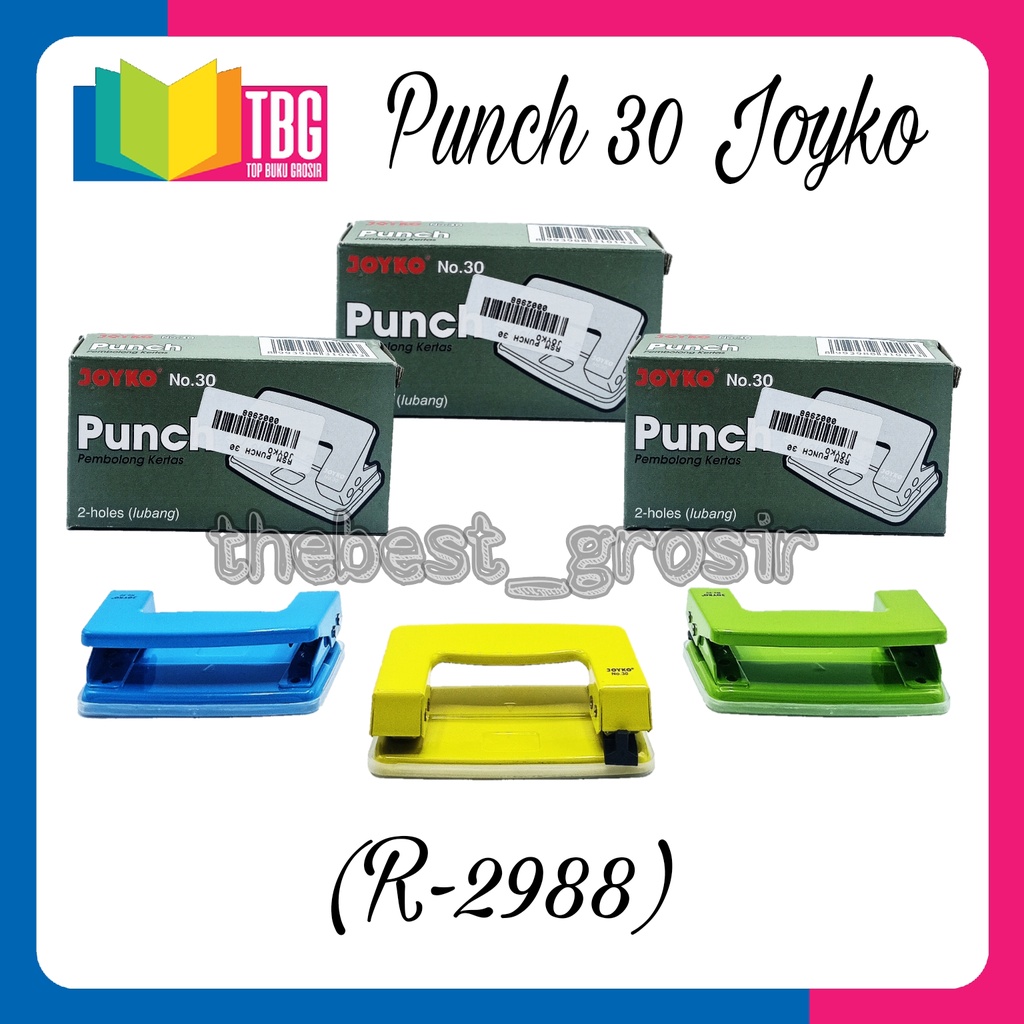 

1 PCS PELUBANG KERTAS 30 JOYKO / PERFURATOR 2 LUBANG / PUNCH 2 HOLES JOYKO (R-2988)