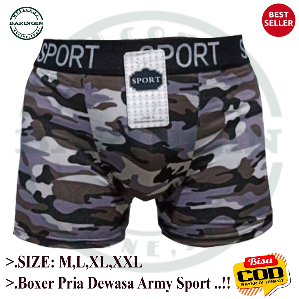 Boxer Pria Dewasa Isi 6 Pcs Boxer Motif Loreng -Dalaman Pria -Celana Dalam pria dewasa