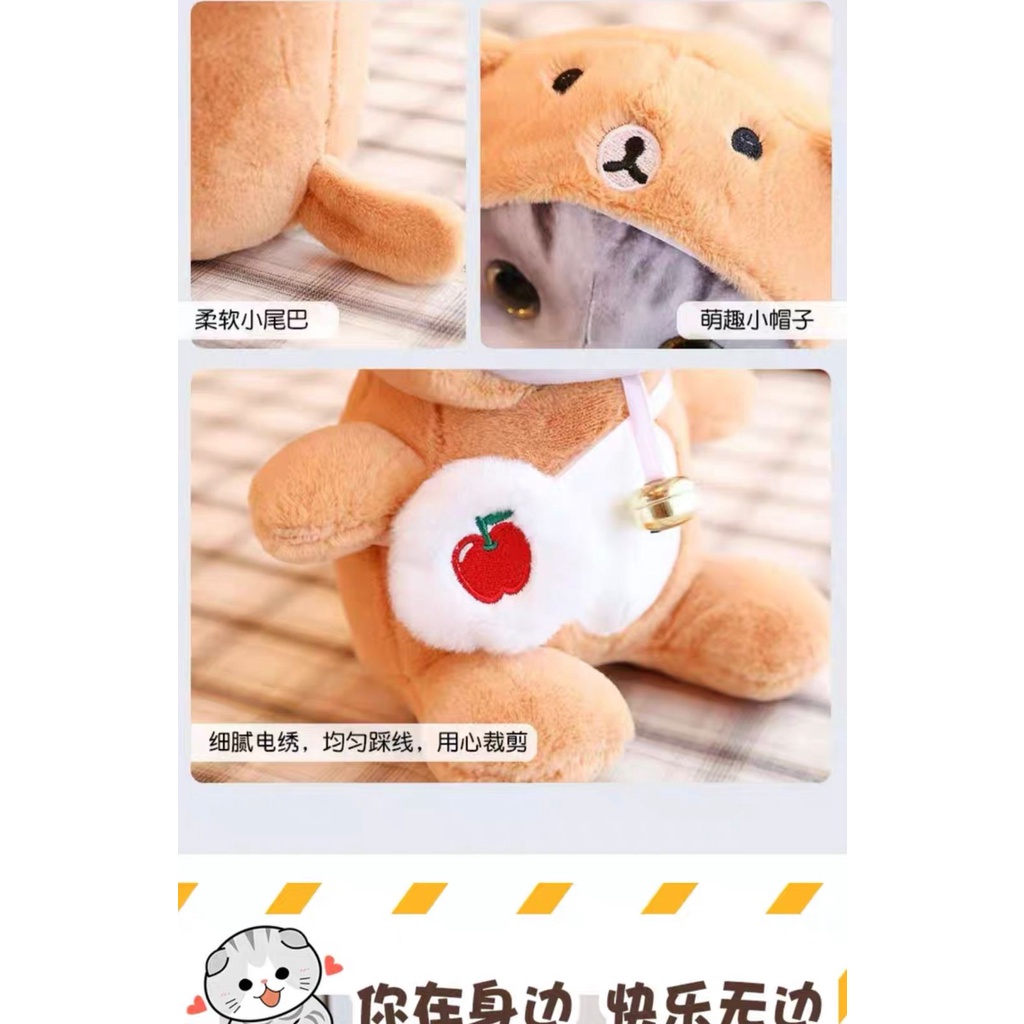 BONEKA KUCING CAT KOSTUM OWL DINO FROG BERUANG KELINCI NYANKO SENSEI IMPOR LUCU
