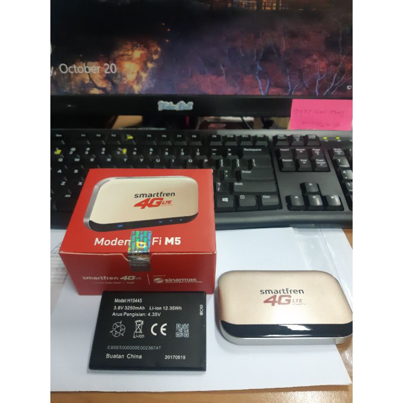 Jual Modem SMARTFREN Modem WiFi 4G LTE M5 Gold Second-Fullset | Shopee ...