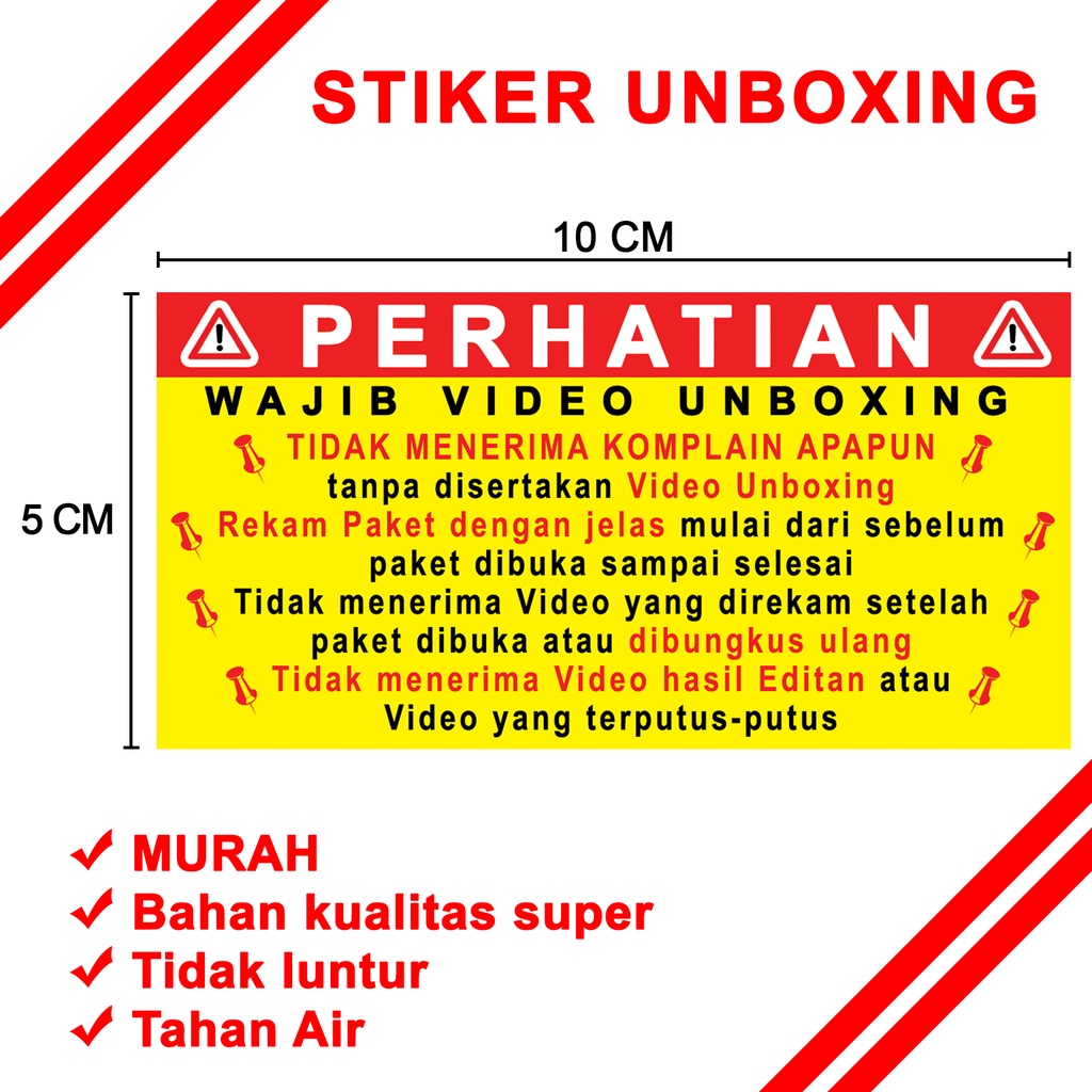 

Stiker Unboxing Paket Stiker Wajib Video Stiker Olshop (50 Lembar)