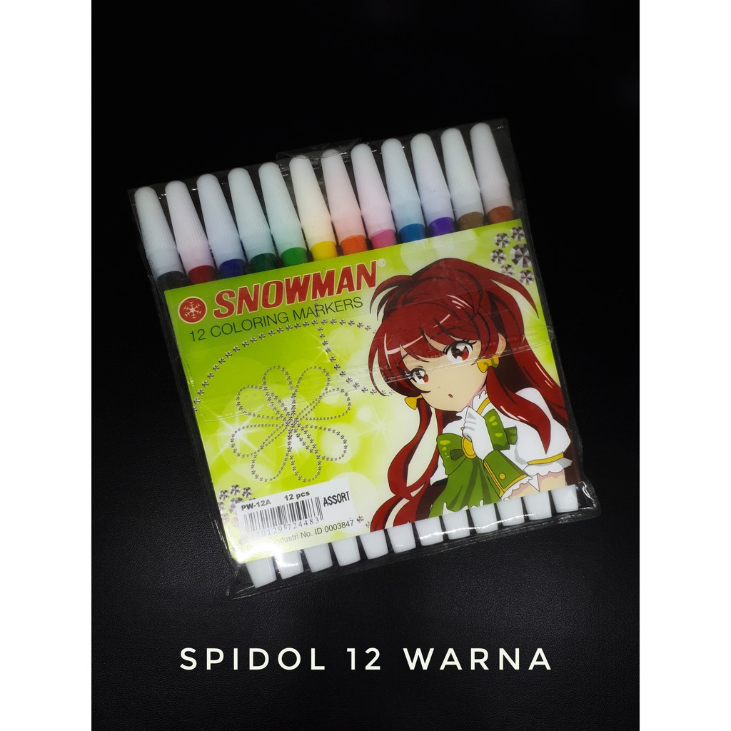 Spidol 12 Warna Snowman