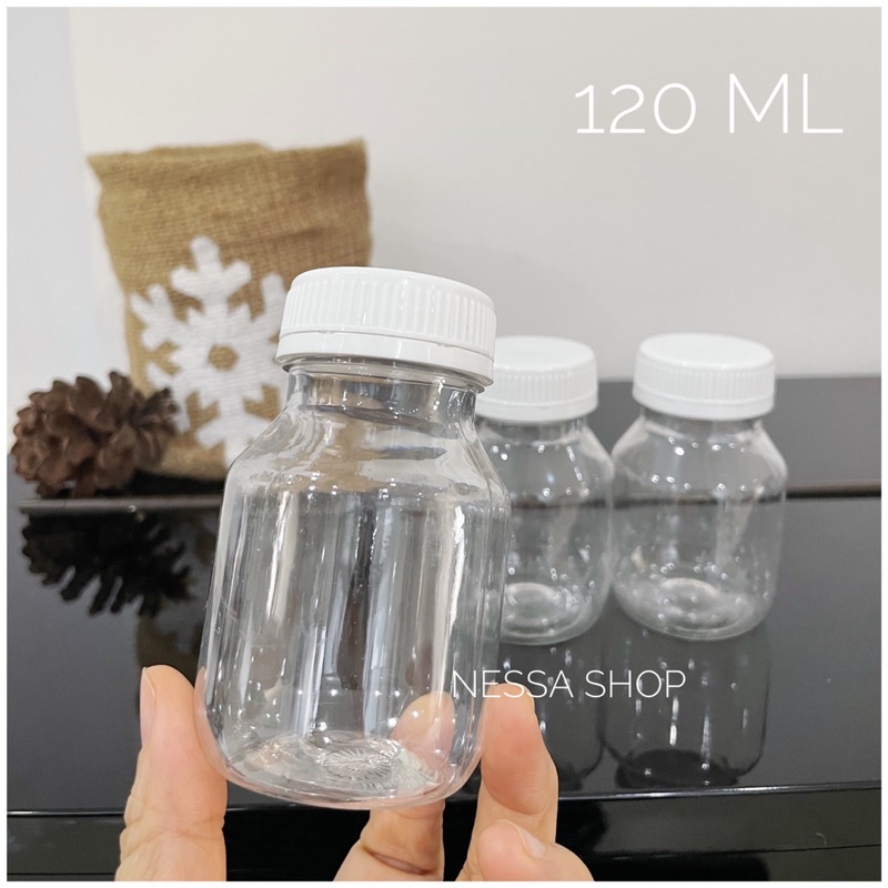 Botol plastik bening segel (Obat, Bumbu, Madu dll)