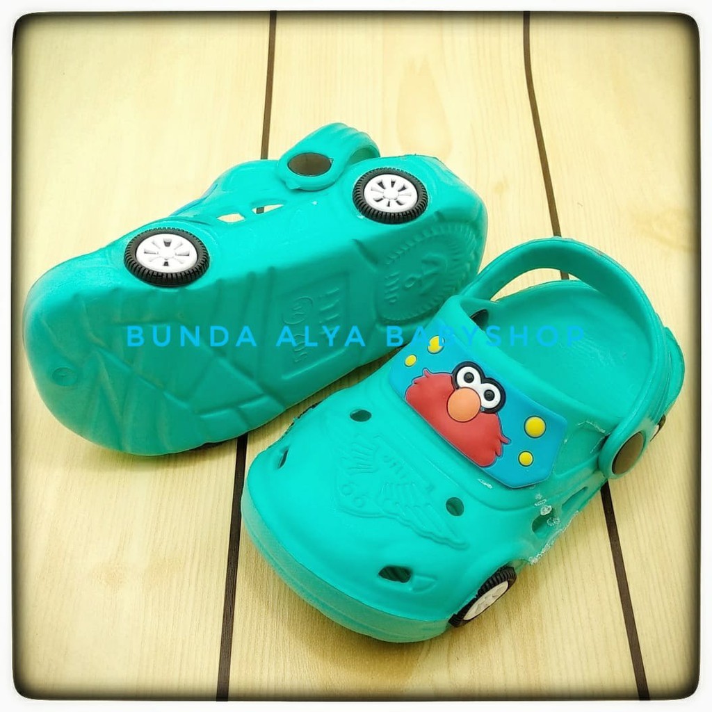 Sendal Anak Laki Laki Usia 1 2 Tahun Size 20 - 24 Karet Anti Licin HIJAU - Sepatu Sandal Anak Motif Kartun Karet Anti LIcin Sendal Sehari Hari Anak