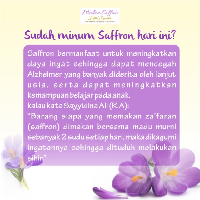 MEDIZA SAFFRON PREMIUM X OLLA RAMLAN (ORIGINAL 100%)