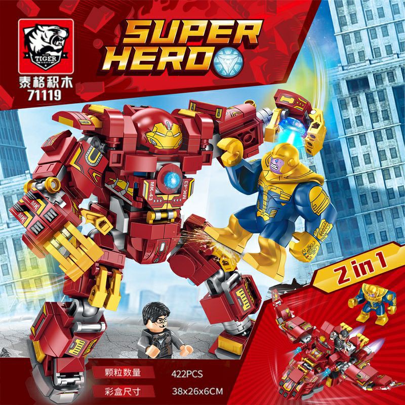 Mainan Brick Super Hero Superhero Marvel Avenger DLP 2002 Infinity War Thanos Ironman Hulkbuster