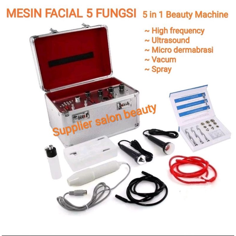 Jual Alat Facial 5in1 Alat Facial 5 Fungsi Hf Micro Dermabrasi