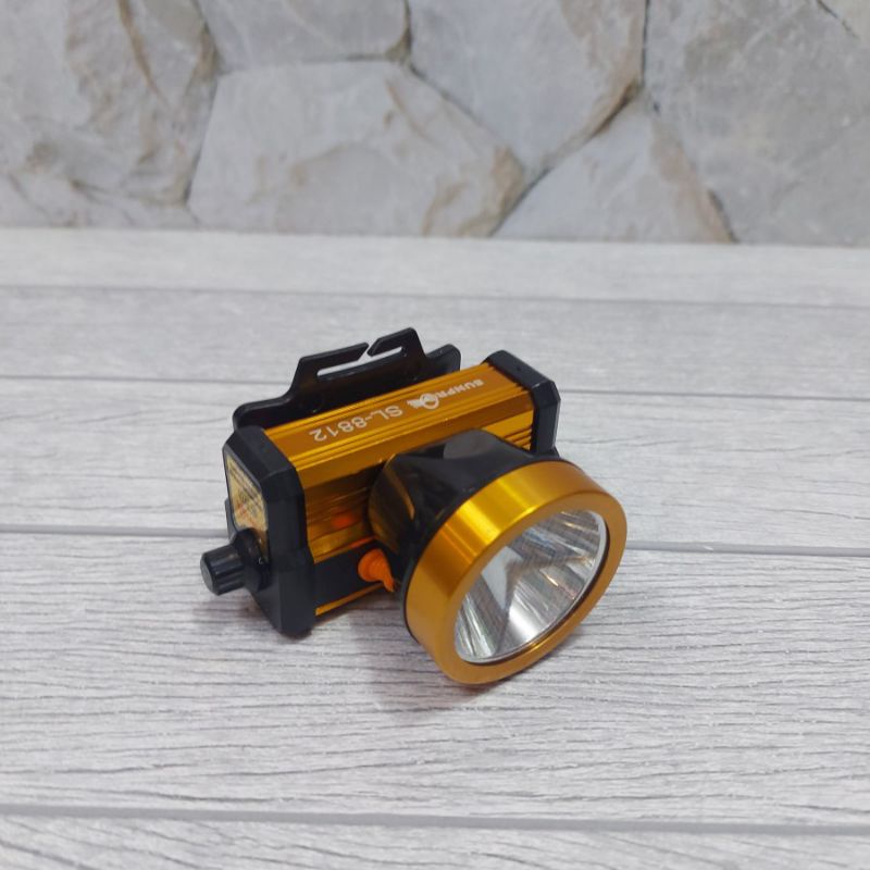 COD SENTER KEPALA LED SUNPRO SL-8812 15 Watt HEADLAMP CAHAYA PUTIH DAN KUNING SUPER TERANG