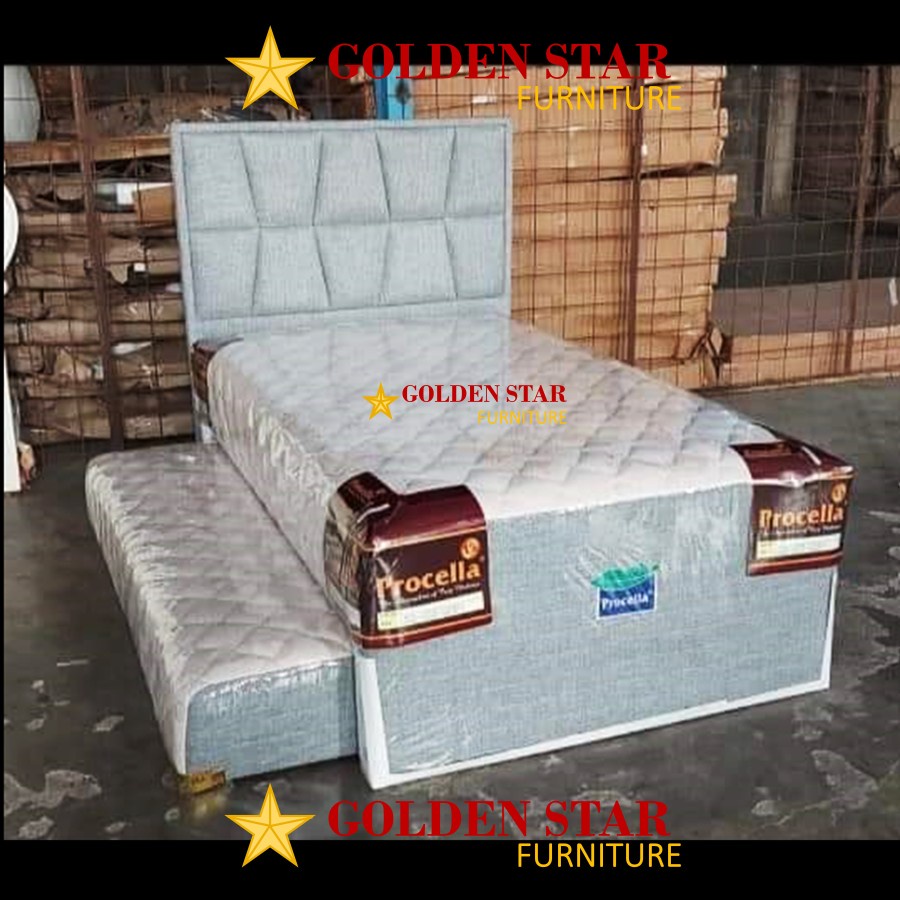 2in1 SET Kasur Anak Procella Phinisi 120 spring bed sorong springbed