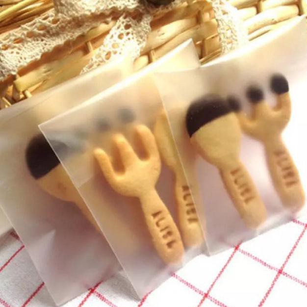 

BARU Cookies Packing / Kantong plastik transparant doff / Kemasan kue - L