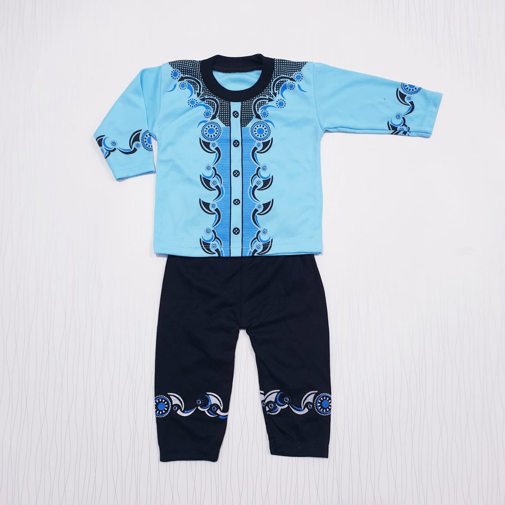 setelan baju muslim anak cowo usia 0-18 bulan / pakaian bayi laki-laki islami baju koko