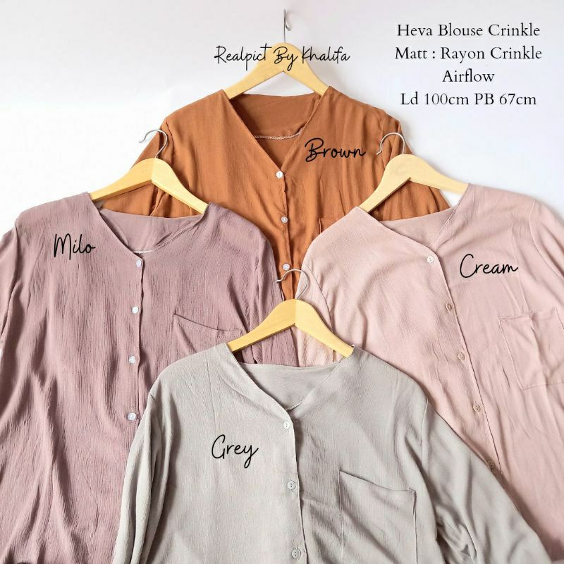 HEVA BLOUSE – BAJU ATASAN WANITA BLOUSE KOREA TERBARU 2022 – PAKAIAN WANITA BLOUSE BUNGA KOREAN STYLE – BAJU BLOUSE WANITA KOREA – BLUS WANITA -  BLOUSE - HEVA BLOUSE OVERSIZE CRINKLE