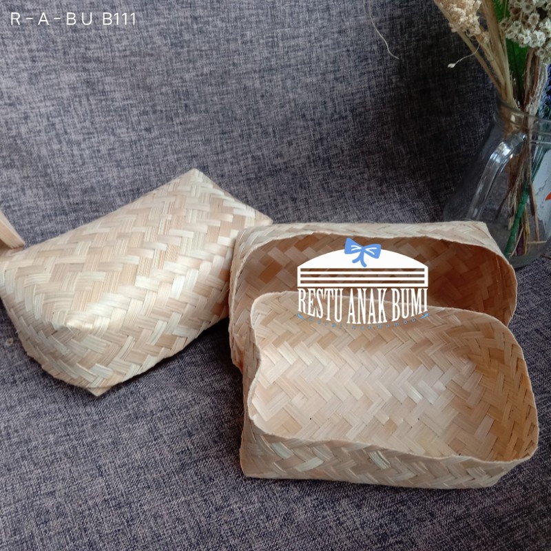 

Promo (B074) Besek Bambu 23x12cm|Hampers|Hantaran|Box|Serahan|Hadiah|Catering|Box Makan|Kotak Kado|Gift