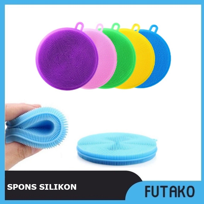 FUTAKO Spons Cuci Piring Silicon / Silikon Pembersih Serbaguna