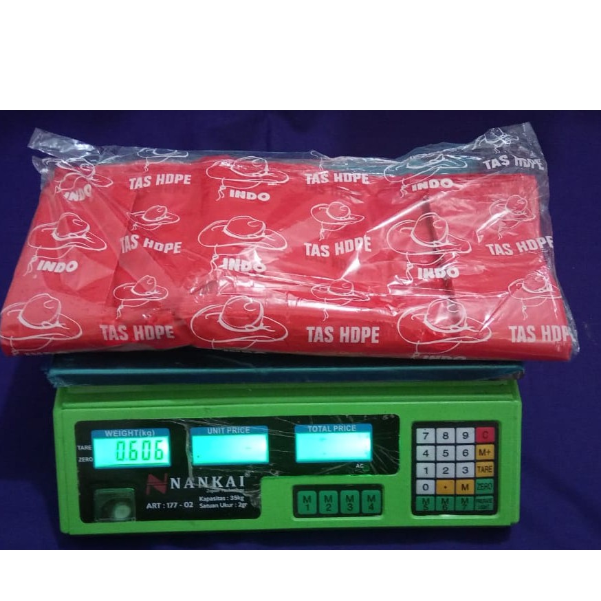 DISKON NIH!!! Kantong Plastik Kresek JUMBO INDO Ekonomis Uk 40 x 65 Warna MERAH