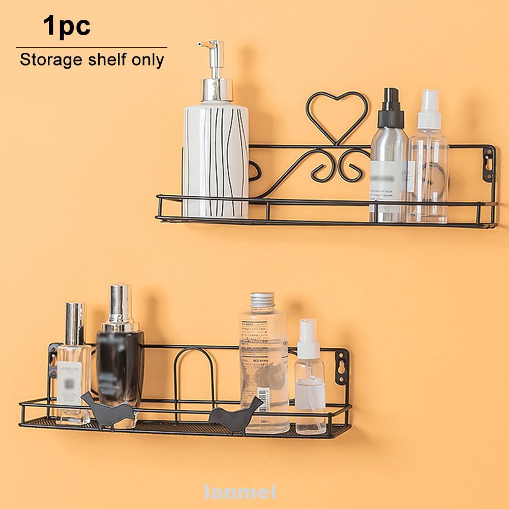 Living Room Wall Mounted Home Decoration Bathroom Kitchen Nordic Style Wrought Iron Floating Shelf Shopee Indonesia