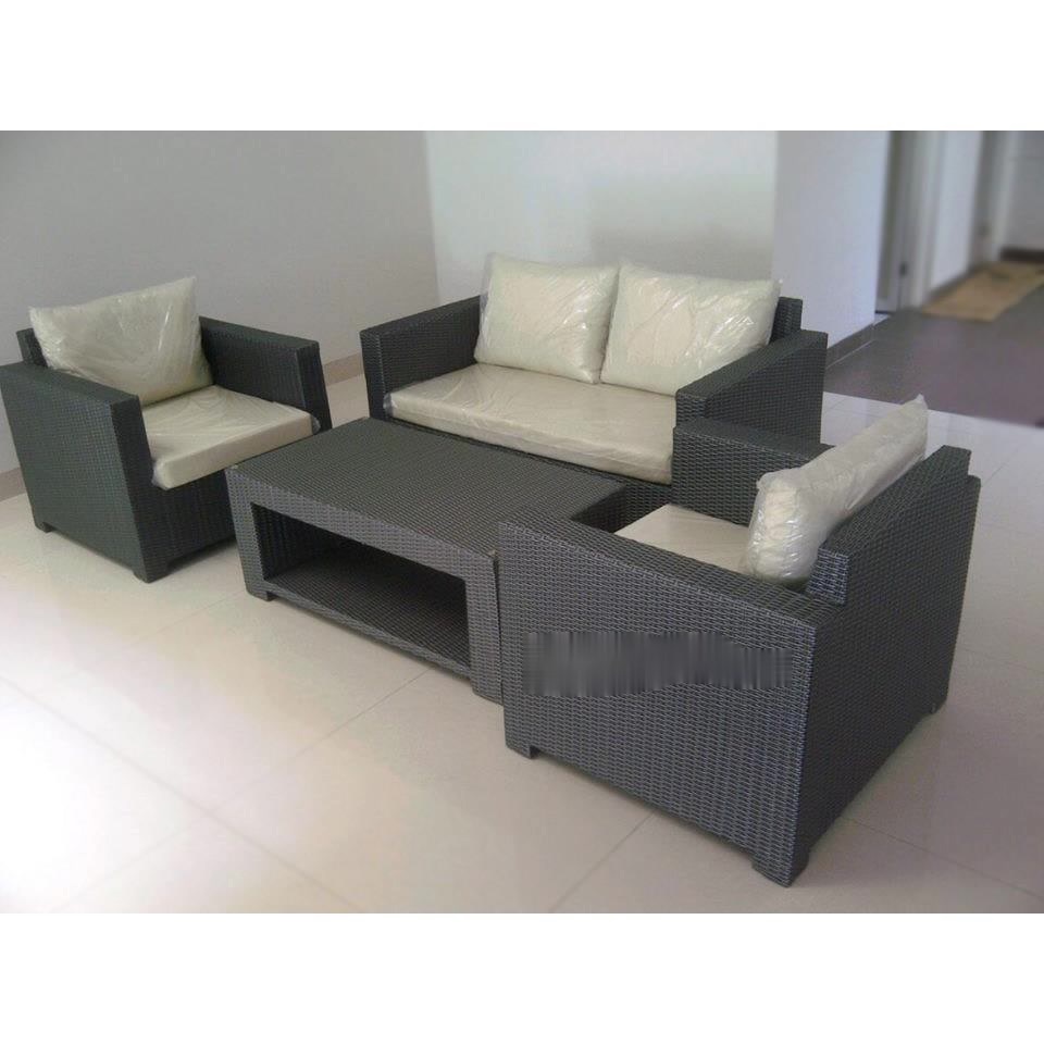 Jual Sofa Rotan Sintetis Full Sett Jok Busa Dacron Kualitas Terbaik Shopee Indonesia