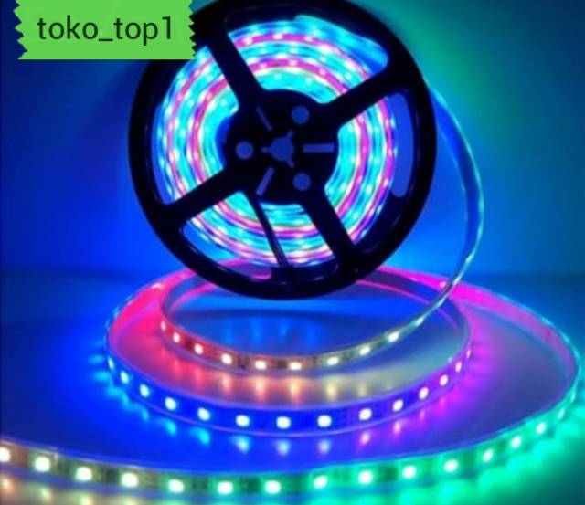 Running led strip flexible 5050 RGB 5m waterproof  full color changing/lampu strip 5m rgb