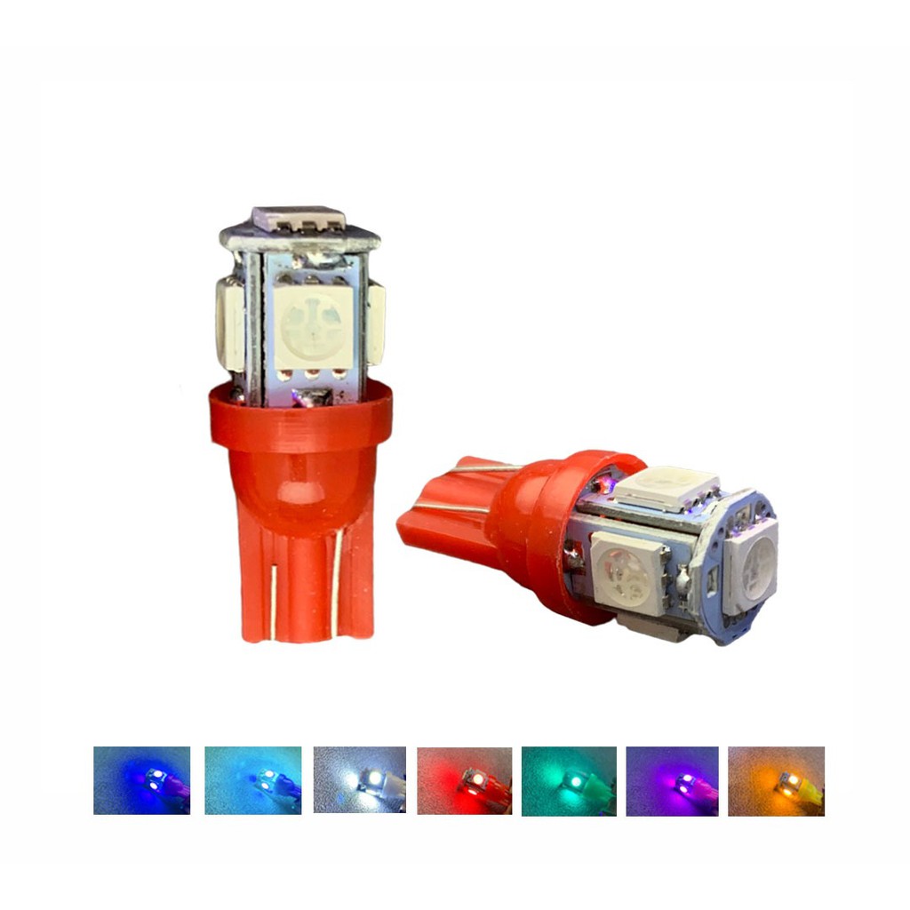 SEPASANG LAMPU LED COLOK T10 SMD 5 MATA