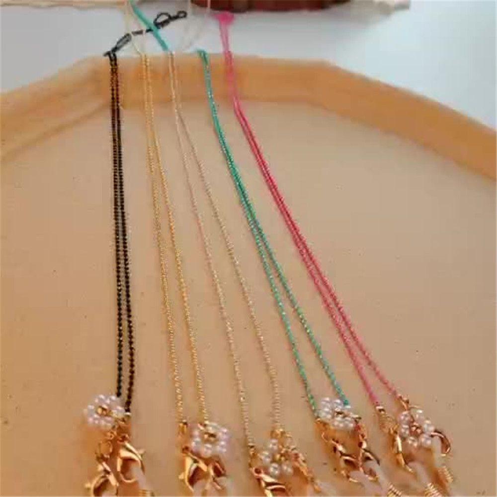 Top Tali Lanyard Kacamata Hias Mutiara Imitasi Adjustable