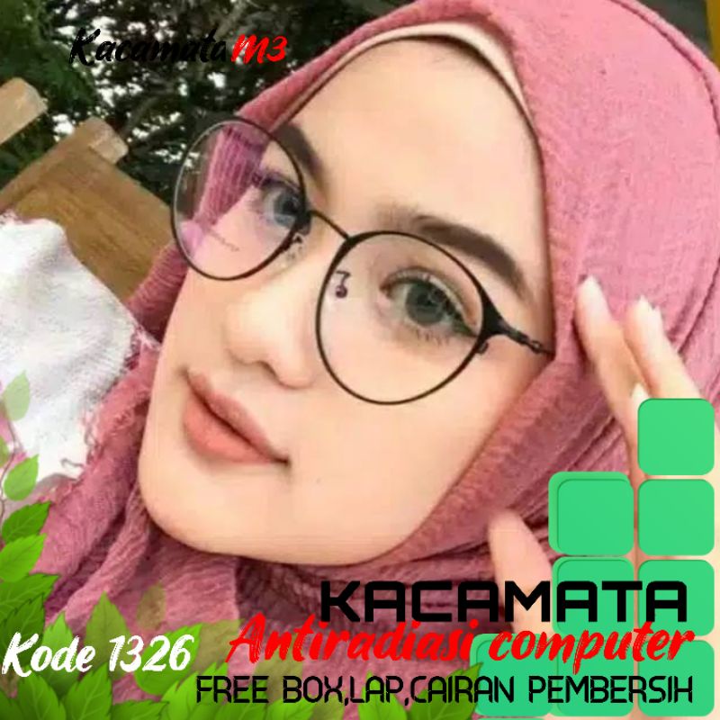 kacamata lensa antiradiasi computer tv hp laptop bisa normal minus plus cilinder tergantung permintaan sampai minus 5 cyl 2 harga masih sama tulis saja pesanan kaka di catatan saat order free box lap cairan pembersih kode 1326 size 49-18-146