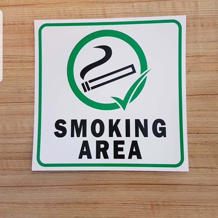 

SIGN STICKER K3 RAMBU AREA MEROKOK 15X15CM AREA SMOKING