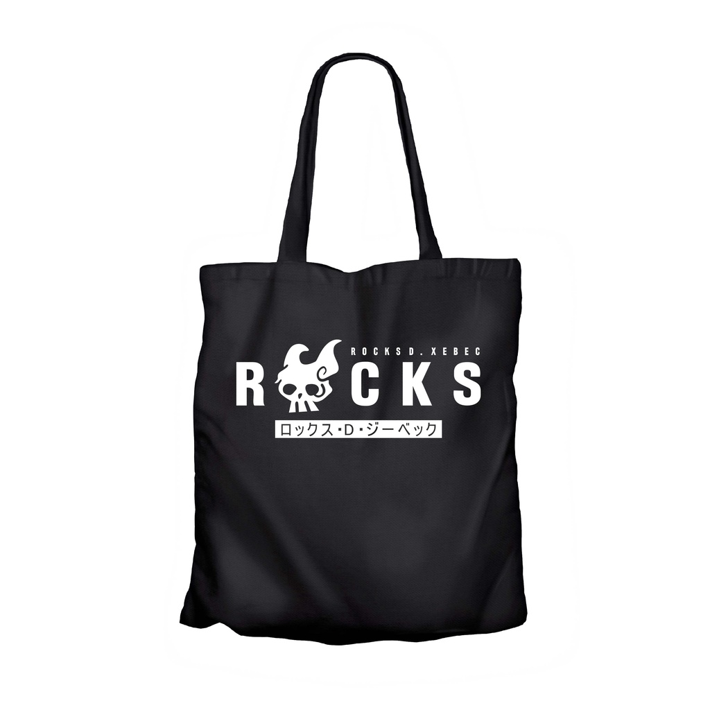 Tote bag anime ROCK PIRATES - ONE PIECE material canvas