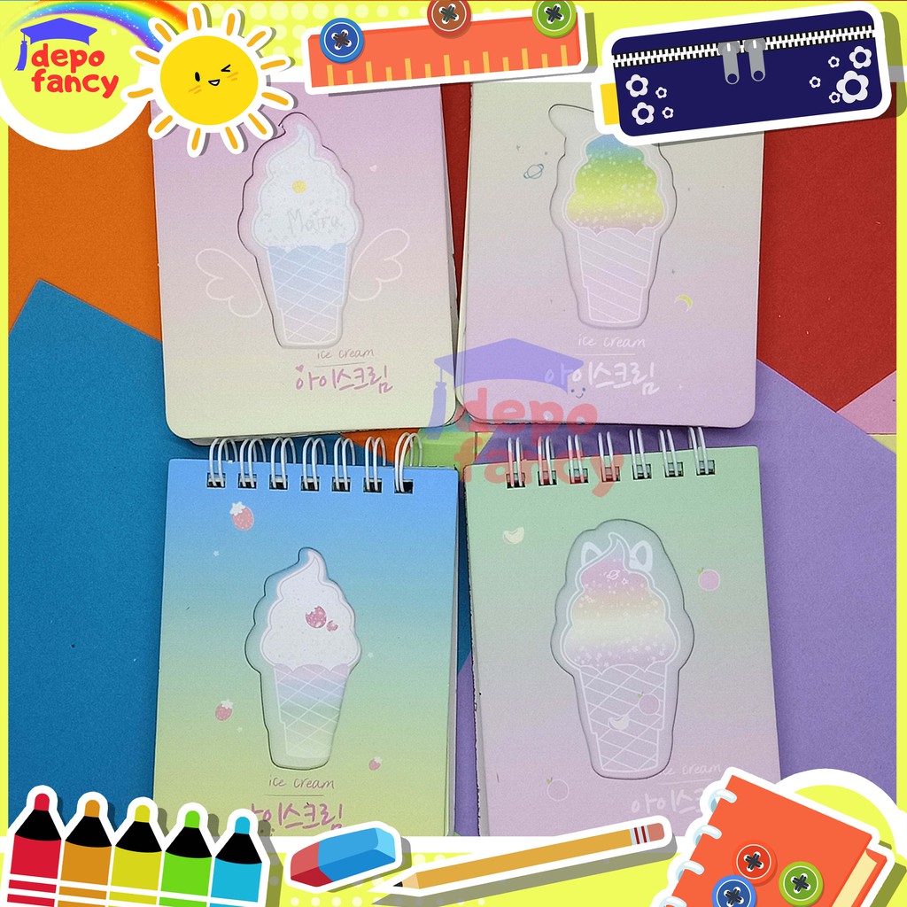 

Buku Tulis Mini Notebook Mini Memo Spiral Motif Fancy XQ-7504