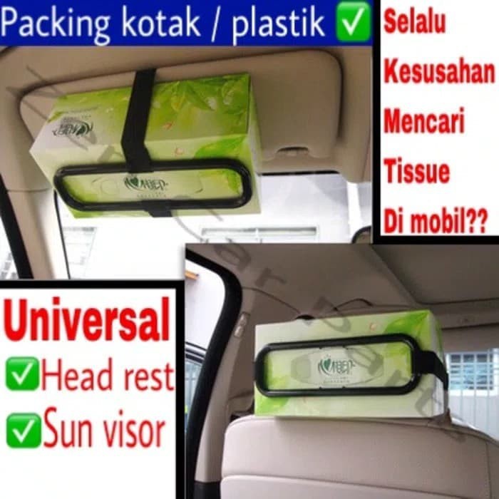 CAR HOLDER TISSUE PENJEPIT TEMPAT TISSUE MOBIL