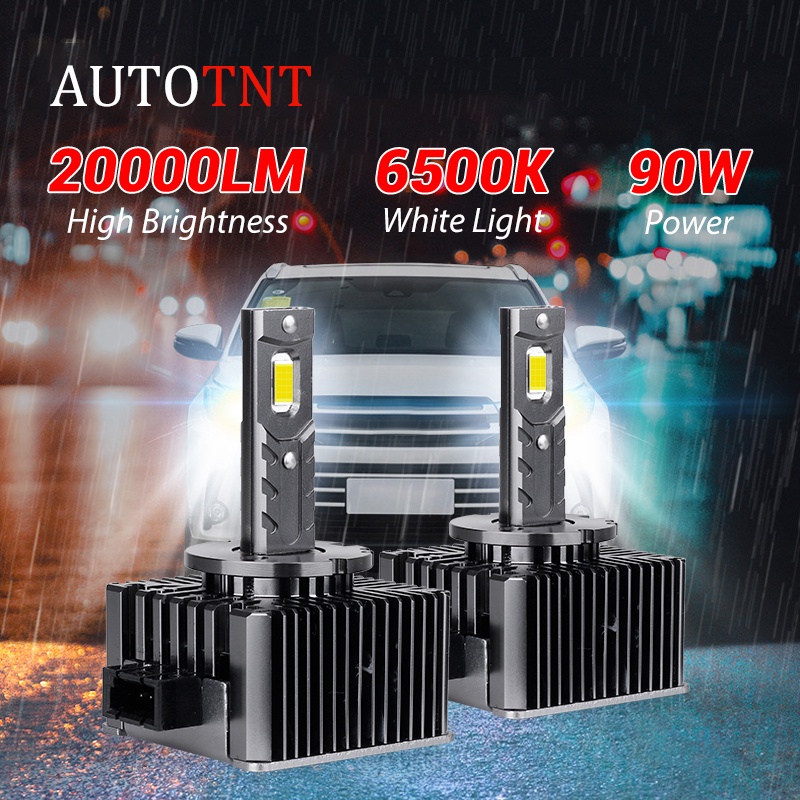 1 set Chip Lampu Depan Mobil LED 20000LM Canbus Error HID D1S D3S D4S D5S D8S 6500K CSP 1: 1 Plug: Play