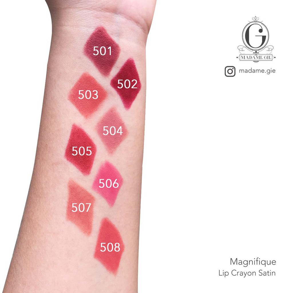 Madame Gie Magnifique Lip Crayon Satin Lipstik