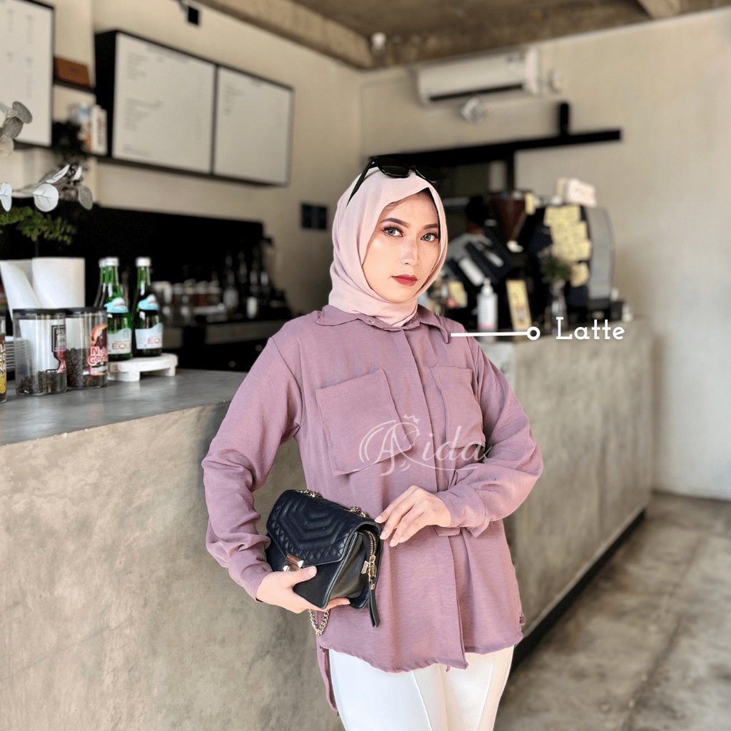 Kemeja Pocket Crinkle Premium Hijabbyaida