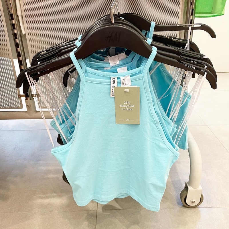 READY - HnM halter crop tank top / tank top wanita / original store h&m