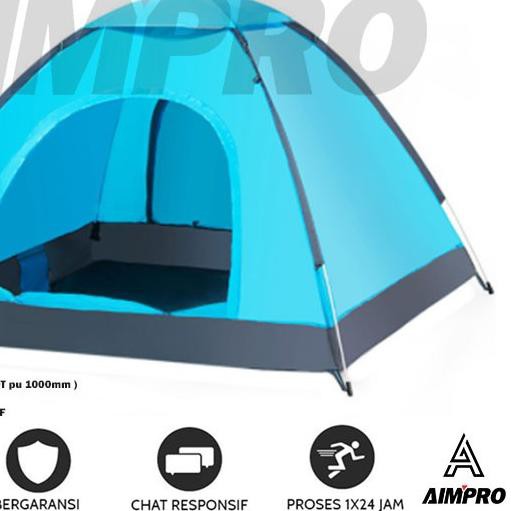 ☊ AIMPRO Tenda HUNTER Kapasitas 4-5 Orang Waterproof - Tenda Camping - Tenda Single Layer ✷