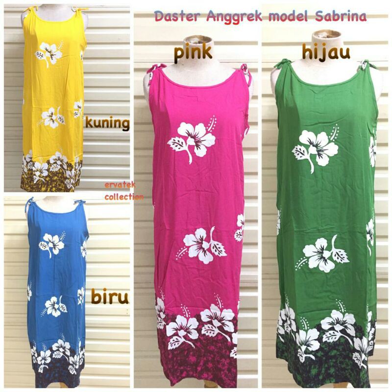 Daster Anggrek Batik A 814 Model SABRINA BTG / Baju Tidur Panjang tangan buntung Good Quality