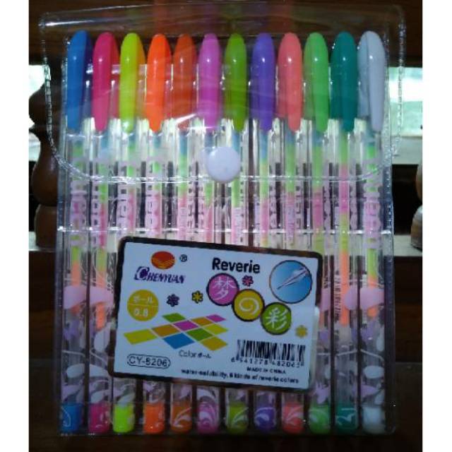 

12Pc Pulpen Gel Pelangi jeruk/ Alat Tulis Warna Warni/ Peralatan tulis kantor dan Sekolah