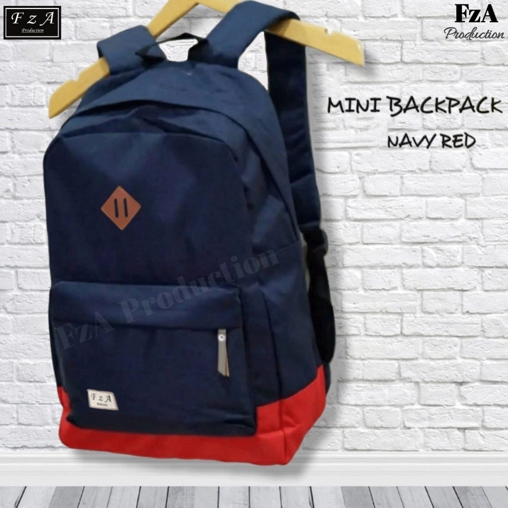 Big Promo..Tas Ransel Distro sekolah kuliah Kerja Pria 4286CV Tas Premium - Ads Navy-Navy Red Fz